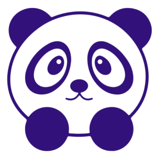 Sweet Little Panda Decal (Purple)